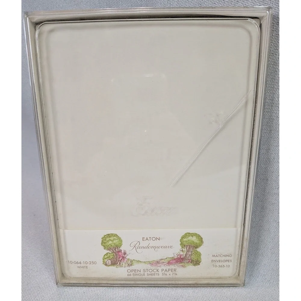 Hallmark Eaton Stationery Set Vintage White Blue Floral Paper Envelopes Good